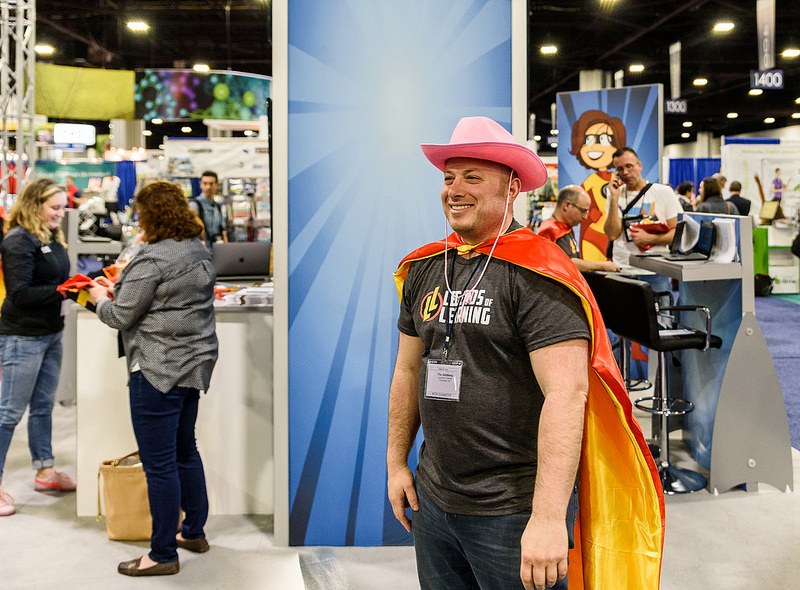 Co-Founder Josh Goldberg has fun at NSTA.