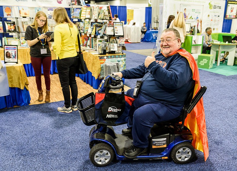 Another teacher enjoys his cape.